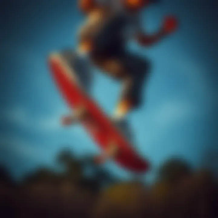 Skateboarder performing a trick in Vans Old Skool