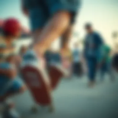 Celebrating Community Through Vans Local skateboarders participating in a Vans-sponsored event