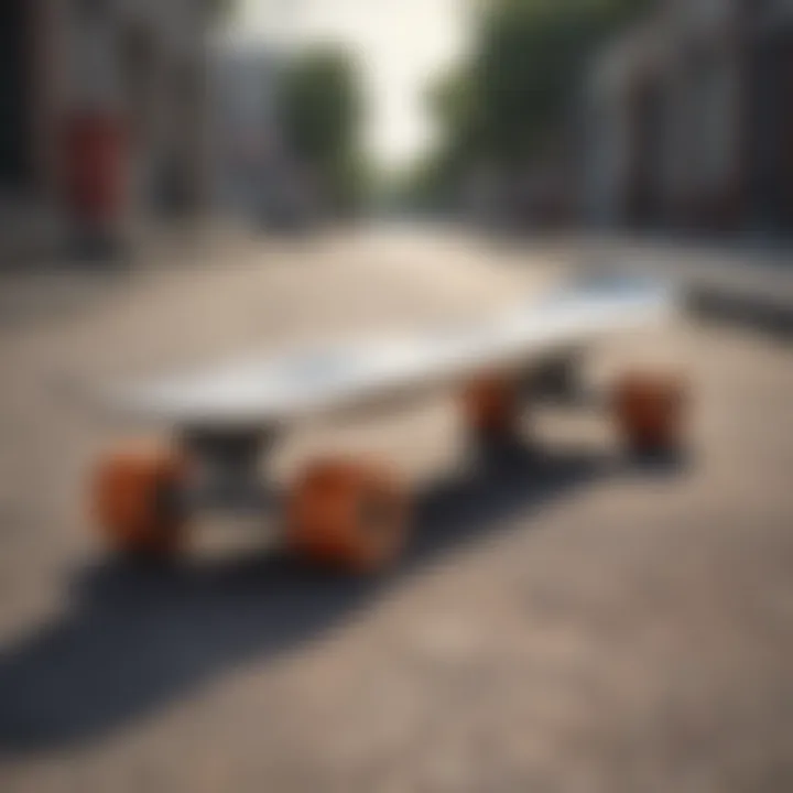 A sleek disposable skateboard design showcasing innovation