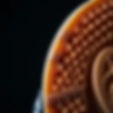 Close-up of gum sole material showcasing texture and grip