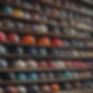 Diverse Skateboard Helmet Designs A variety of skateboard helmets showcasing different designs and colors.