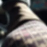 A close-up view showcasing the unique fabric and cushioning technology of cloud slip-ons.