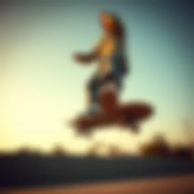 A skateboarder performing tricks while wearing stylish, modern cloud slip-ons.