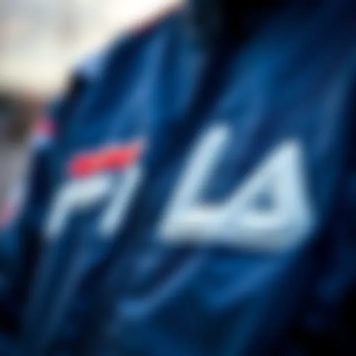 Intricate Design of Fila Jackets Close-up of Fila jacket design and fabric details