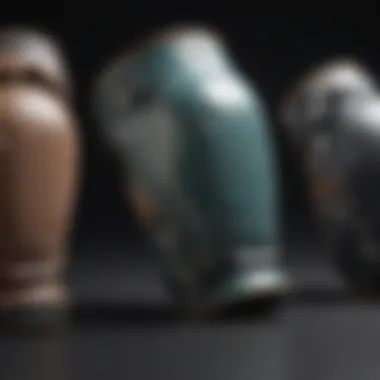 Different types of knee guards showcased for comparison