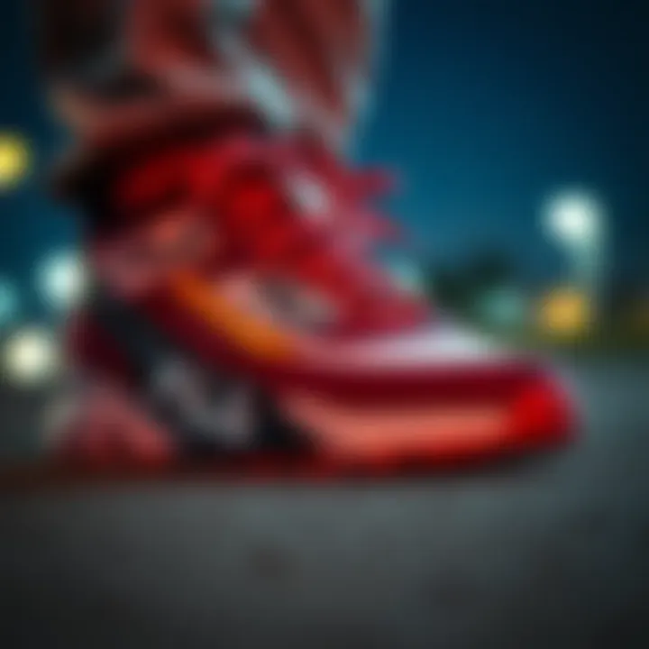 Fila Shoes in Skateboarding Close-up of Fila shoes integrated into skate culture.