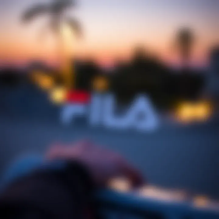 Fila Logo Meets Skate Art Artistic representation of Fila's logo blended with skateboarding graphics.