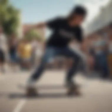 An engaging community event featuring skateboarding and fashion showcases.