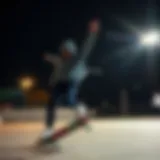 Skateboarder wearing a scorpion hoodie performing a trick