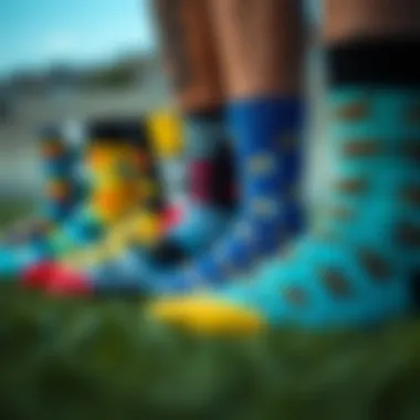 Diverse Designs of Stance Socks A collection of stylish stance socks in various designs