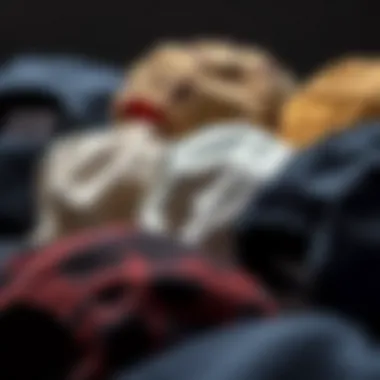 Materials of 5 Panel Hats Close-up of various 5 panel hat materials, highlighting texture and design.