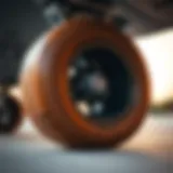 Close-up of a skateboard wheel capturing the essence of Thunder Skate