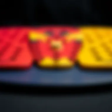 Close-up view of Triple Eight skateboard pads showcasing their unique design