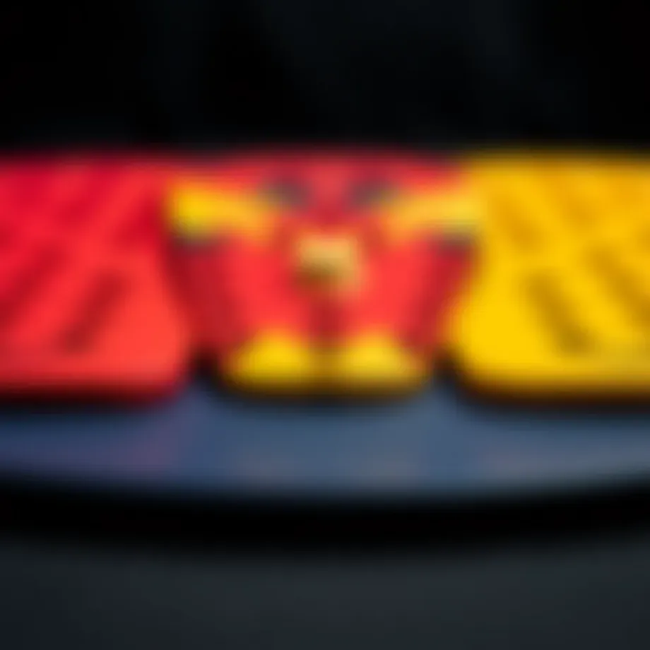 Close-up view of Triple Eight skateboard pads showcasing their unique design