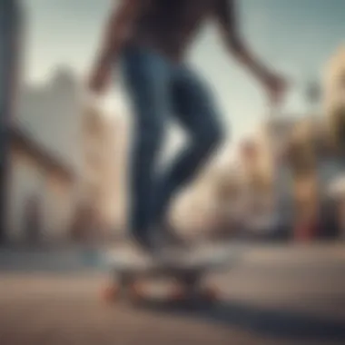 Skateboarder performing tricks while wearing Adi Ease shoes