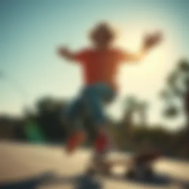 Embracing Skateboarding Culture An engaging representation of a skateboarder enjoying a ride, symbolizing the culture surrounding skateboarding.