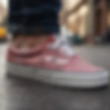 Close-up of Vans sneaker showcasing intricate details