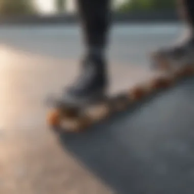 Close-up of materials used in skating pads showcasing their texture