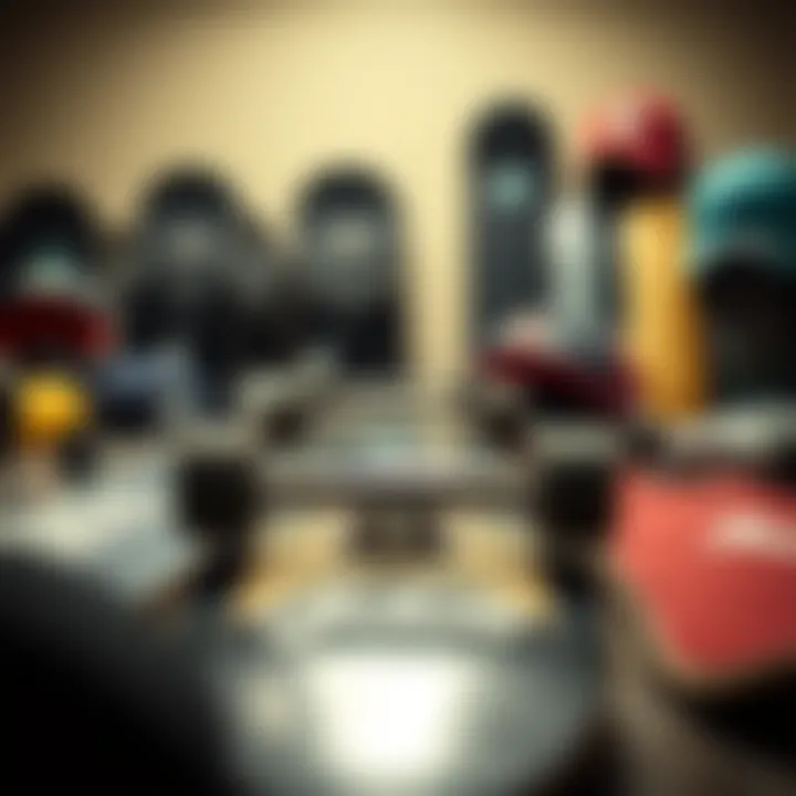 Skateboarding Gear and Brands An assortment of skateboarding gear showcasing popular brands like Globe