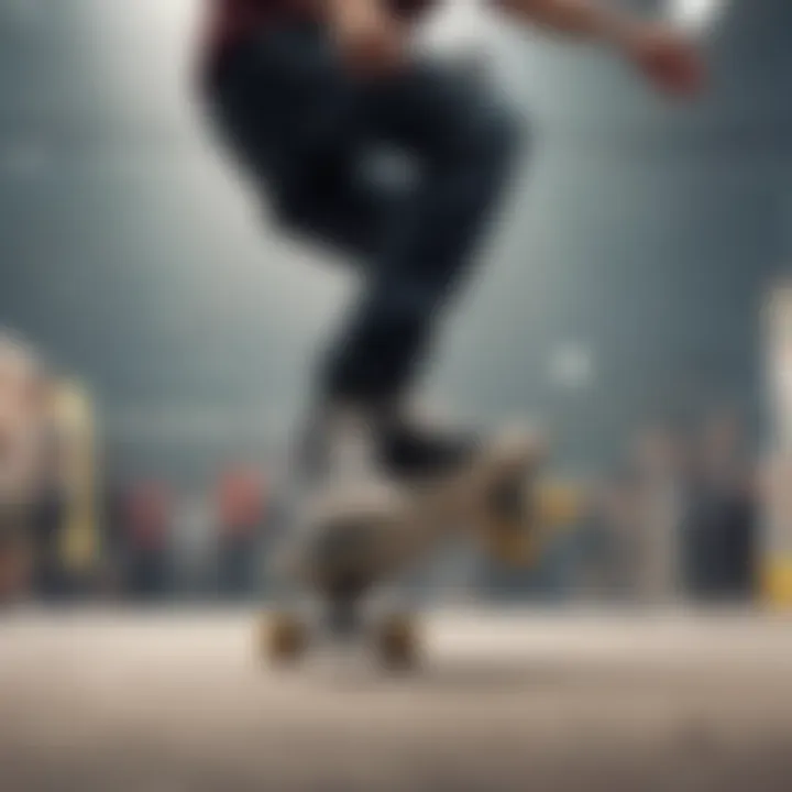 Skateboarder performing tricks in well-fitted skate shoes