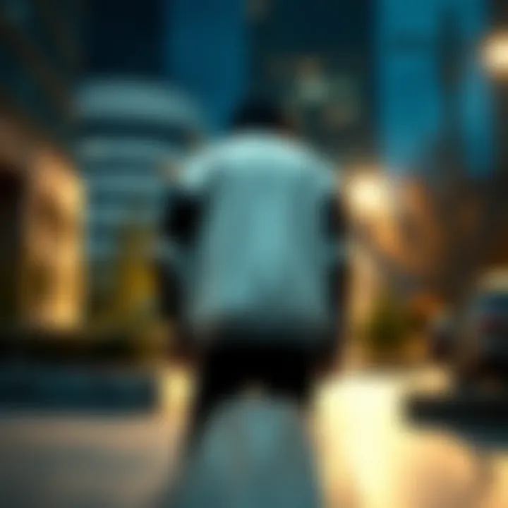 Urban Vibes: The Jacket in Its Element Artistic depiction of a black and white jacket in an urban skate park setting