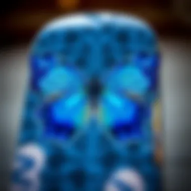 Vans Blue Butterfly Skateboard Deck Design The iconic Vans Blue Butterfly design showcased on a skateboard deck
