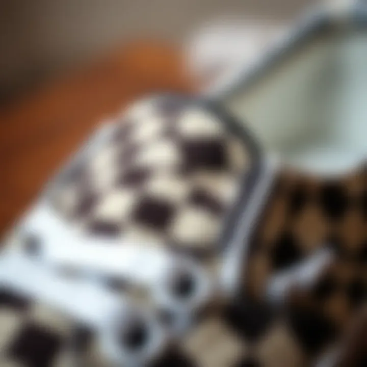 Quality Materials of Vans Classic Slip-On Close-up view of the material quality used in the Vans slip-on