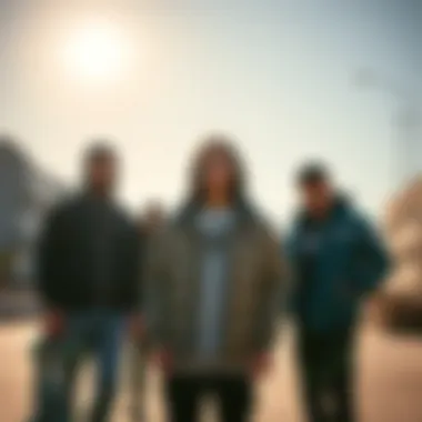 Embracing Skate Culture with the Jacket A group of skaters in the Vans Foundry Puffer Jacket reflecting the skate culture.