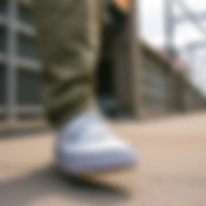 Casual Style with Vans Lowland CC White Vans Lowland CC White paired with casual streetwear