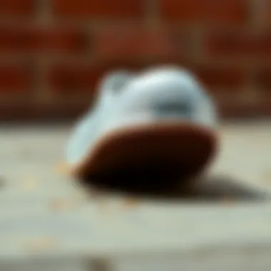 Traction Sole of Vans Lowland CC White Close-up of the Vans Lowland CC White's sole for traction