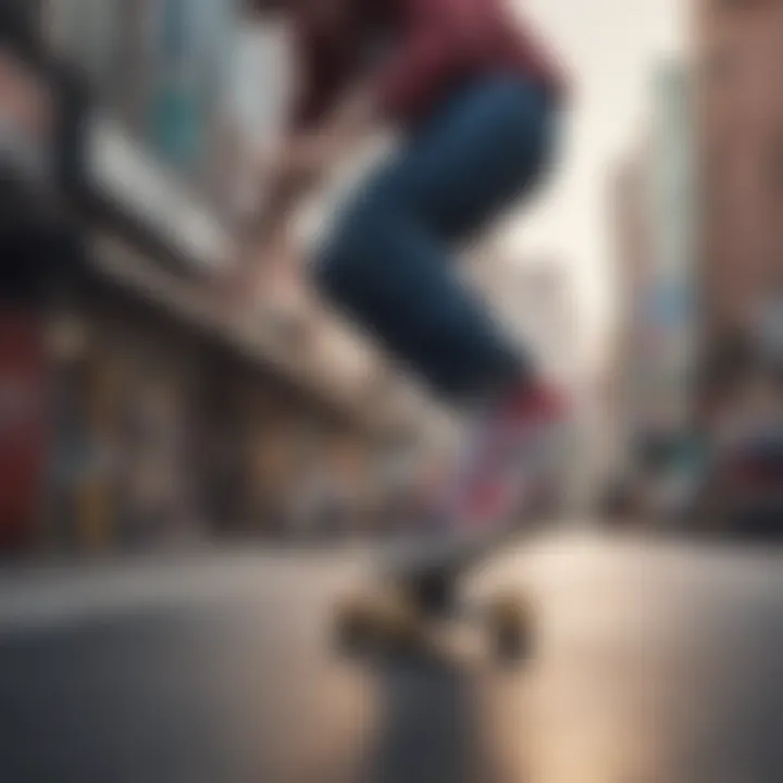 A skateboarder wearing Vans Marvel shoes in action