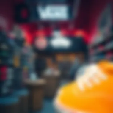 Interior View of Vans Store A vibrant interior view of the Vans Off The Wall store showcasing its unique layout