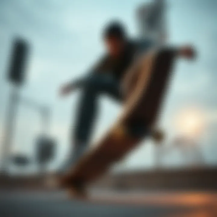 Skater in Action with Vans Old Skool Skater performing tricks wearing Vans Old Skool