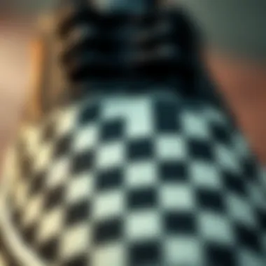 Close-up of the checkerboard pattern on the Vans Old Skool