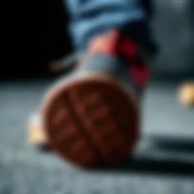 Detailed Texture of Vans Rubber Sole Close-up view of Vans rubber sole texture