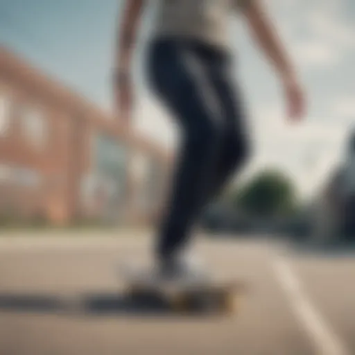 Dynamic skater showcasing the flexibility of Vans skate pants