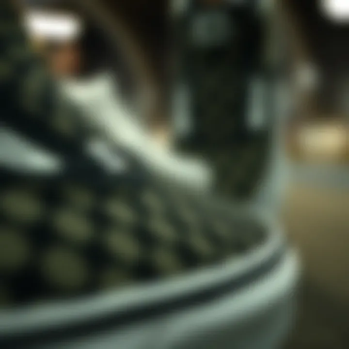 A close-up of the cushioning technology in Vans Slip-On Cush