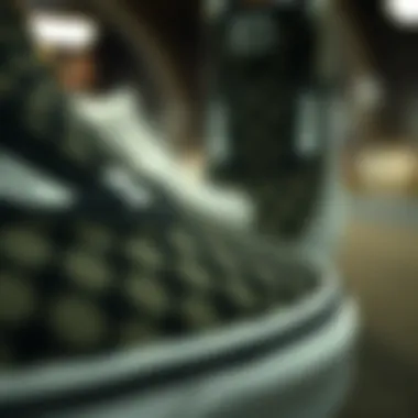 Innovative Cushioning Technology of Vans Slip-On Cush A close-up of the cushioning technology in Vans Slip-On Cush