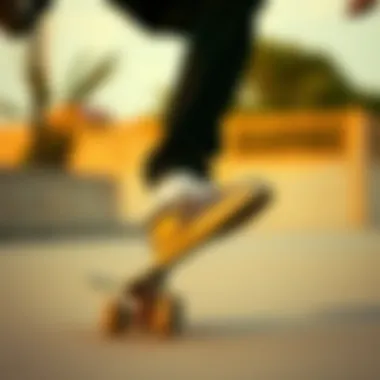 Skater in Action with Vans Slip-On Popcush Skater performing a trick while wearing Vans Slip-On Popcush