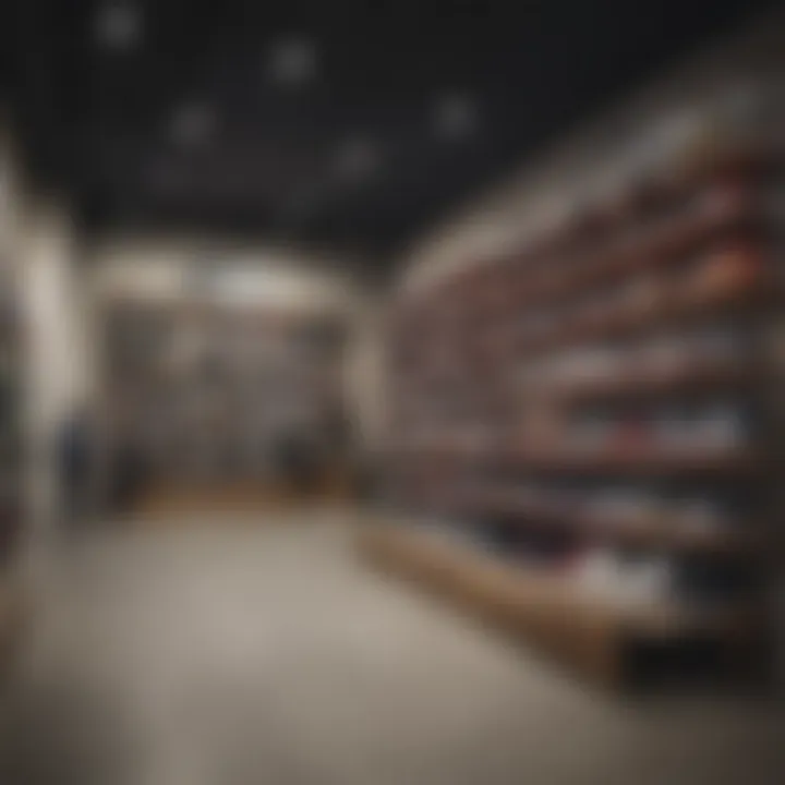 Inside the Vans store displaying a variety of skateboards and footwear