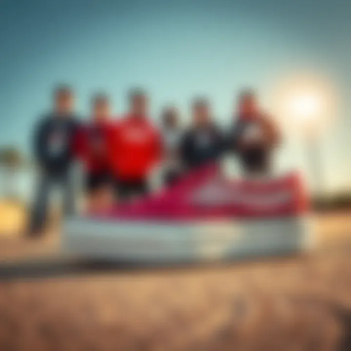 Cultural Significance of Vans Trek Slip-On A group of skateboarders highlighting the cultural significance of Vans Trek Slip-On