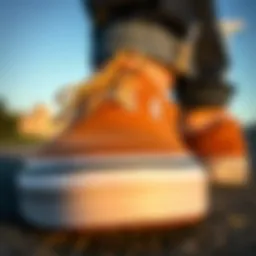 Close-up of Vans Trek Slip-On showcasing its unique design features