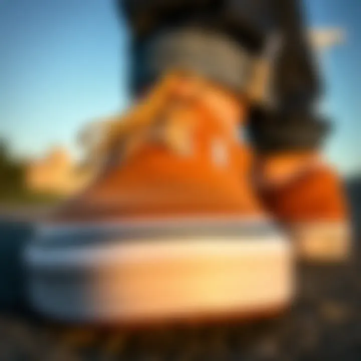 Unique Design Features of Vans Trek Slip-On Close-up of Vans Trek Slip-On showcasing its unique design features