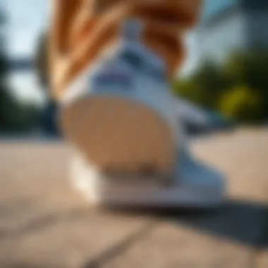 Cutting-Edge Cushioning in Skate Footwear Close-up of the Vans UltraRange Marshmallow's innovative cushioning technology