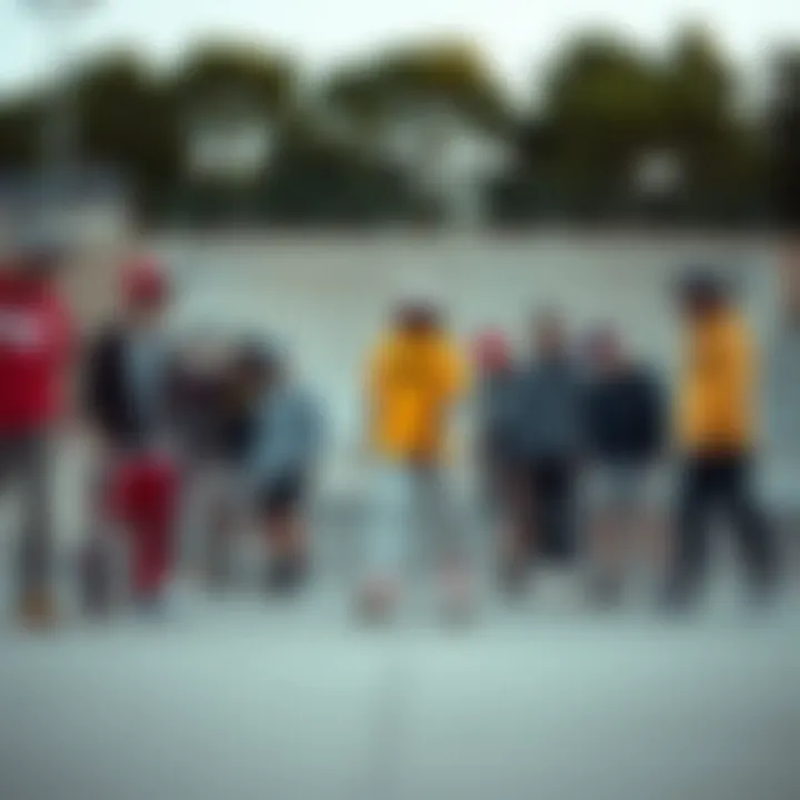 Integration of Vans UltraRange Marshmallow in Skate Culture Group of skateboarders showcasing the Vans UltraRange Marshmallow in a skate park