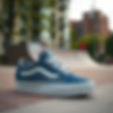 Vans Footwear in a Skate Park Environment Vans shoes displayed in an urban skate park setting