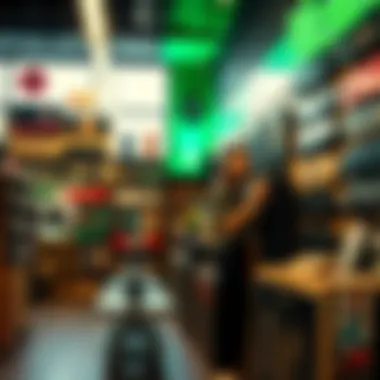 Welcoming Shop Environment Interior view of Wicked Skate Shop highlighting its welcoming atmosphere for skaters