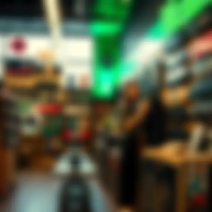 Welcoming Shop Environment Interior view of Wicked Skate Shop highlighting its welcoming atmosphere for skaters